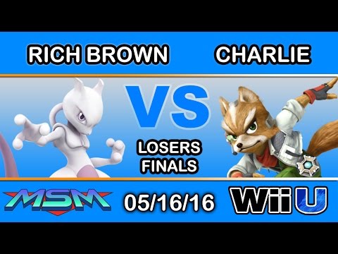 MSM 50 - Rich Brown (Mewtwo) Vs. Charliedaking (Fox) Losers Finals - Smash Wii U
