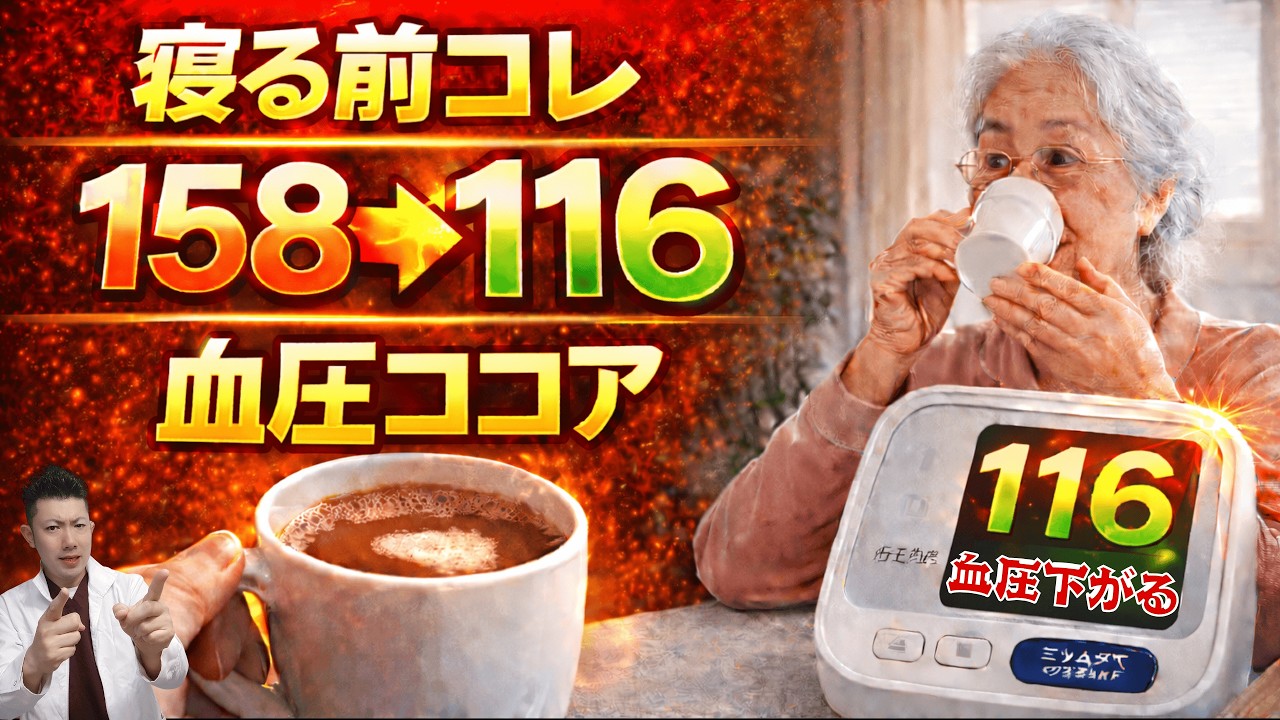高血圧を驚異的に下げる血圧ココアを飲もう！長年の血圧も１日１００円で改善していきます！血圧を下げる方法！脳梗塞や心筋梗塞をを予防しましょう！