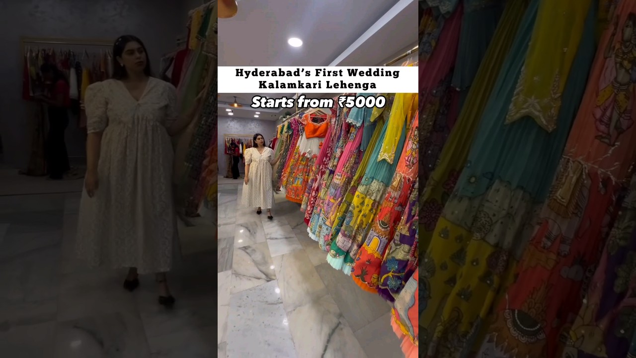 Pen Kalamkari Lehengas 🍒 #wheretoshop#penkalamkari#saree #halfsarees#hyderabadinfluencer