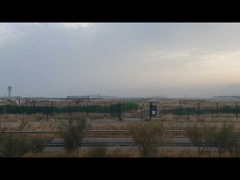 Impressive take off of the A340 of Aerolineas Argentinas from Barcelona Airport