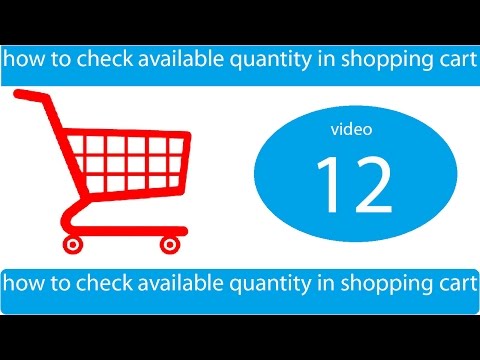 how to check available quantity in shopping cart