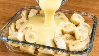 Bate Leche Condensada Con Banana, El Mejor Postre Sin Horno