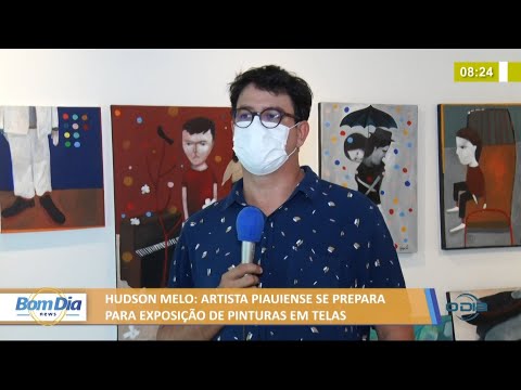 O artista visual Hudson Melo se prepara para exposicão de pinturas em telas 17 09 2021