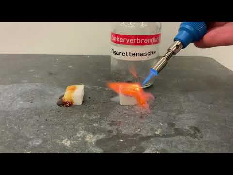 Zucker verbrennen, mit und ohne Asche