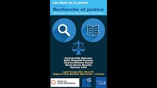 Nuit de la justice 2024 - recherche et justice
