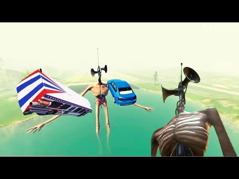 Escape From The Siren Head & Cars Crashing. BeamNG Drive