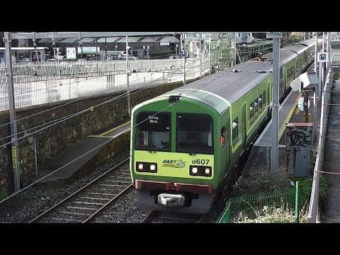 Irish Rail 8510 + 8300 Class Dart Trains - Blackrock Station, Dublin
