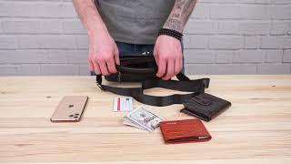 Сумка на пояс 14734 Vintage чорна