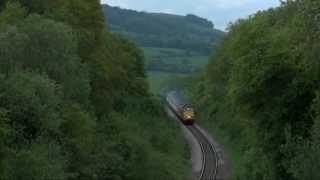 preview picture of video '97303 and 97304 storming up Breidden Bank. 31/05/13.'