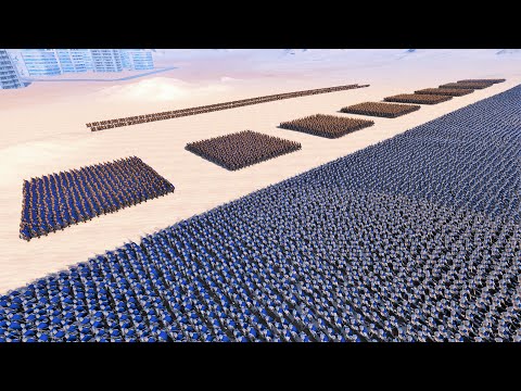 SUPER SPARTANS vs 10.000 GOLDEN KNIGHTS & 50.000 HEAVY KNIGHTS - Ultimate Epic Battle Simulator UEBS