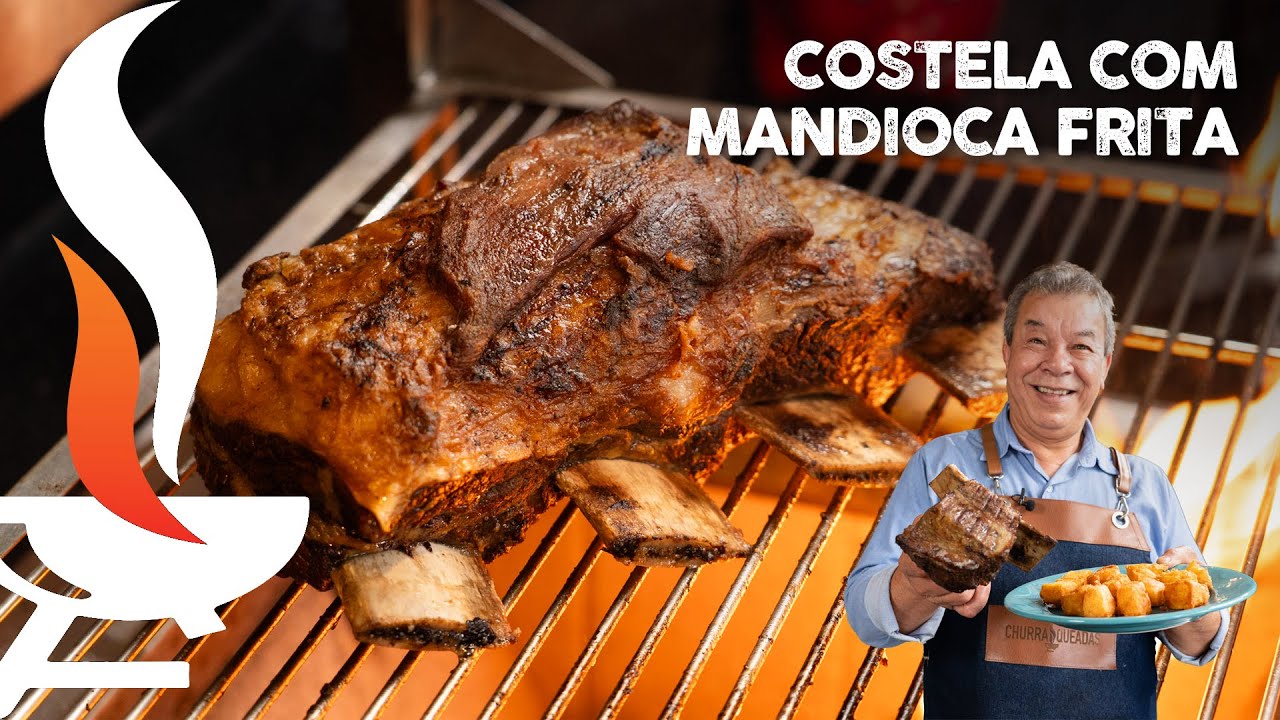 Costela com mandioca frita