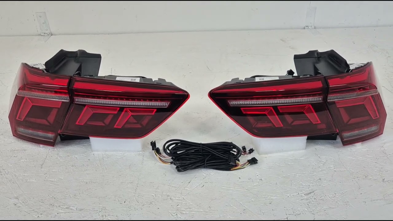 Volkswagen Tiguan 2016-2023 гг. Задние фонари (для 2020-2024, комплект 2 шт.) Video 1
