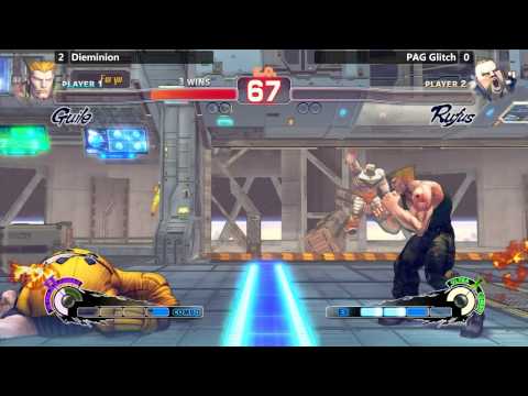USF4 @ Last Man Standing - Dieminion (Guile) vs PAG Glitch (Rufus)