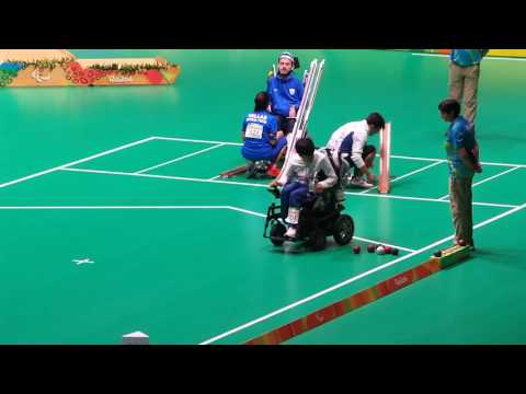 Rio Paralympic Boccia BC3 Individual event Final match 1st end