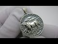 Відео огляд Срібний кулон знак зодіаку "Телець" 3100587
