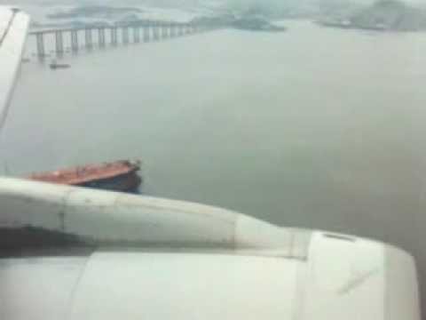 Pouso no Rio de Janeiro-Santos Dumont TAM PR-MBV Procedente de São Paulo Vôo JJ3920