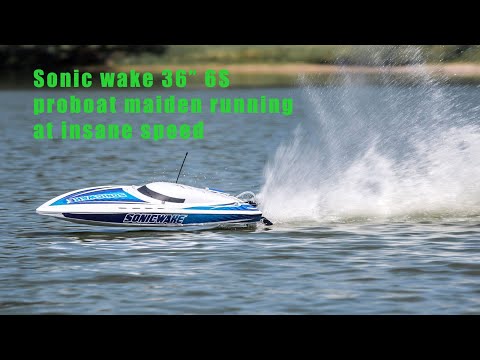 Sonic Wake proboat 36” 6s maiden running at insane speed!