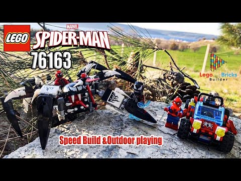 LEGO MARVEL SPIDERMAN VENOM CRAWLER Speed Building and OUTDOOR PLAYING #76163