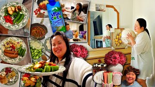 VLOG: what i eat in a week, counting my calories + healthy meals, home shopping, decorating my room!