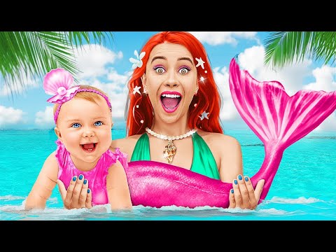 HOW TO BECOME A LITTLE MERMAID 💙 Radical Transformation 🧜‍♀️ Adopted by a Mermaid at Recess!
