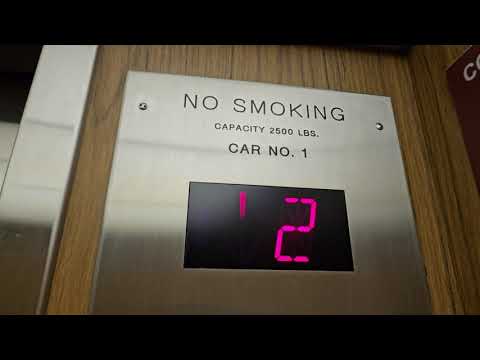 Monitored 1974 US Hydraulic Elevator 1 | Collins Library | University of Puget Sound | Tacoma WA