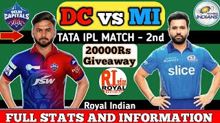 DC vs MI Match Dream11 Team [ Playing XI ] Delhi vs Mumbai Dream11 | DC vs MI Today Match Dream11