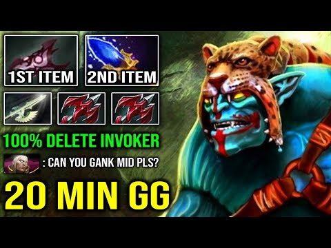 CANCER MID HUSKAR 20Min GG Just Stand & Burn Everything 100% Deleted Invoker with 10s CD Ulti DotA 2