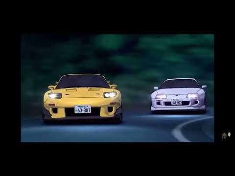 Initial D RX7 vs Supra (music: Lost Sanity)