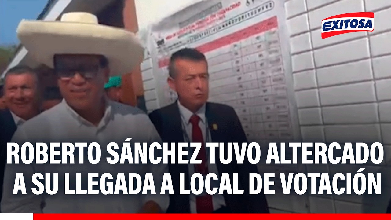 🔴🔵 Sánchez llegó a su local de votación en San Borja: Tuvo altercado por ciudadano que lo insultó