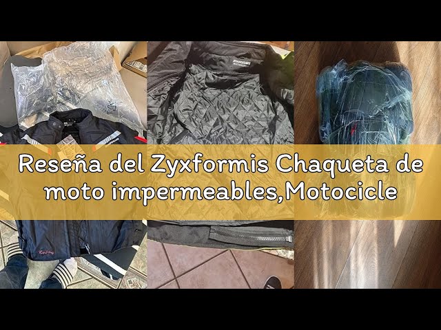 Vídeo relacionado con Zyxformis Chaqueta de moto impermeables, Motocicleta Chaquetas a prueba de viento Equipo de protección para hombros y codos Otoño Verano Invierno para hombres