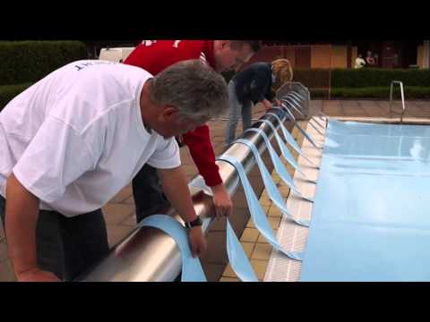 Neue Beckenabdeckungen im Freibad Stadtoldendorf zur Saison 2014 (Weser-Ith News)