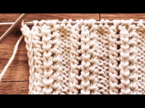 Lace Rib stitch tutorial – stitch 29
