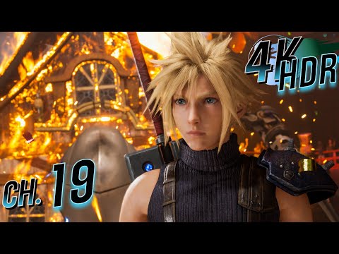 [4K HDR] Final Fantasy 7 (VII) Remake (100%) Walkthrough part 19 - The Town That Never Sleeps 3