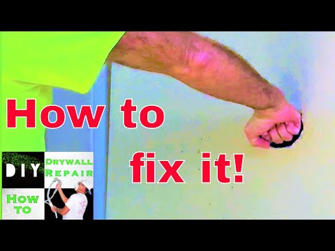I was mad and punched the wall! How to repair hole in wall tutorial Video