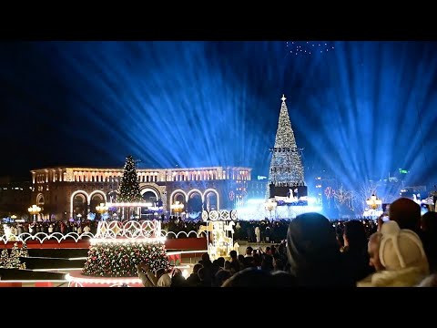 Video | Armenia's festive season kicks off with fireworks and light show | AFP