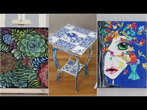 ManosalaObraTv 2019 Programa 36 - Sublimacion sobre Azulejos - Pintar Cuadros - Suculentas