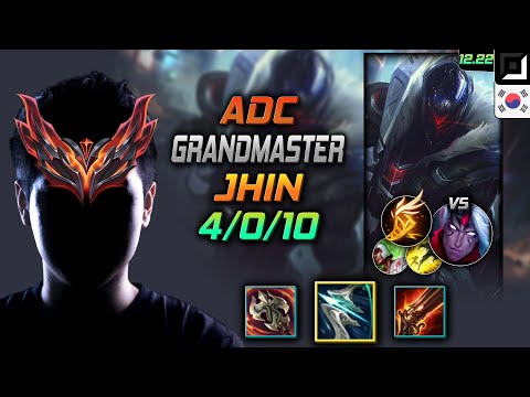 GrandMaster Adc Jhin Build Galeforce Fleet Footwork - Jhin Adc vs Varus - LOL KR 12.22