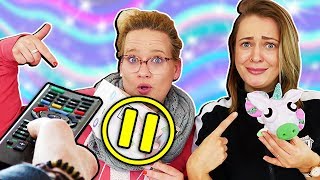 Pause Challenge ⏸️ Bianca vs Eva ⏸️ DIY Challenge gegen die Zeit ⏸️ Einhorn DIY