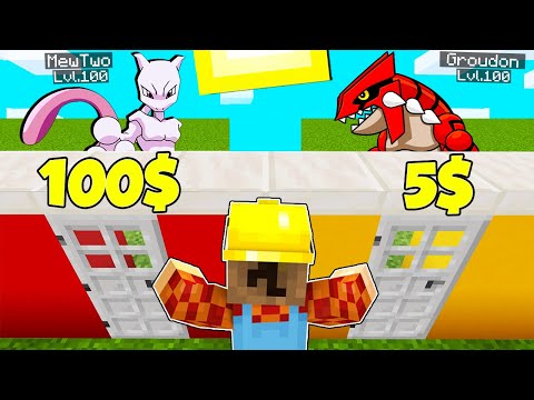 INDOVINA IL COSTO DEI POKEMON LEGGENDARI SU MINECRAFT ITA!!