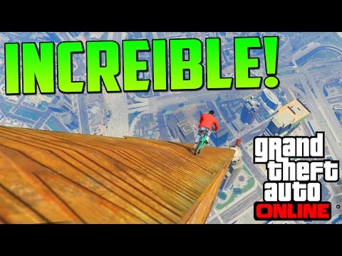 ¡¡INCREIBLE!! MEGA SÚPER HÍPER RAMPA!!!! - Gameplay GTA 5 Online Funny Moments (Carrera GTA V PS4)
