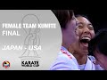 JAPAN USA FINAL FEMALE TEAM KUMITE KARATE WORLD CUP 2024 WORLD KARATE FEDERATION