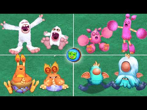 All Monsters Sleeping Animations (My Singing Monsters Dawn of Fire)