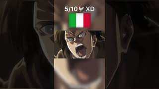 LEVI KENNY IN 6 LANGUAGES #shorts #youtubeshorts #anime #levi #leviackerman #attackontitan #snk #aot
