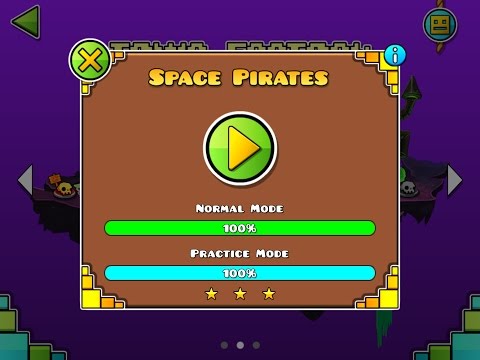 Geometry Dash World Walkthrough - Level 6 (Space Pirates)