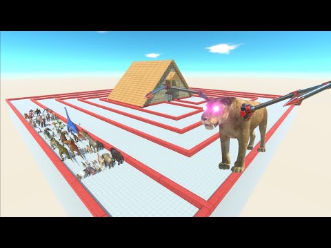 ESCAPE FROM ALIEN SMILODON - Survived Mode - Animal Revolt Battle Simulator