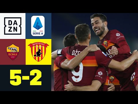 Doppelter Dzeko beim Sieben-Tore-Spektakel: AS Rom - Benevento 5:2 | Serie A | DAZN Highlights