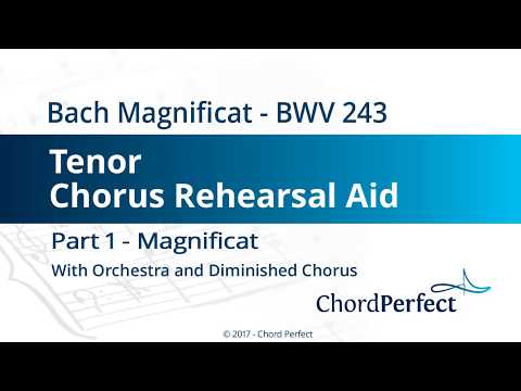 Bach's Magnificat Part 1 - Magnificat - Tenor Chorus Rehearsal Aid