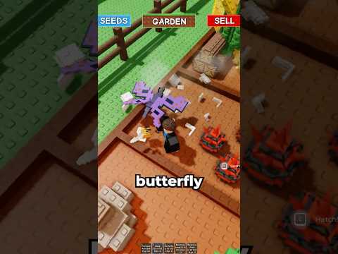 HATCHING 2 BUTTERFLIES in Grow A Garden Roblox!? 😲 #growagarden #growagardenroblox  #roblox