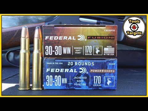 Back To Basics!...Federal Power Shock vs Fusion .30-30 AMMO Test!