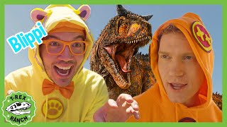 Blippi Joins the Park Rangers on an EPIC Adventure! | T-Rex Ranch Dinosaur Videos for Kids